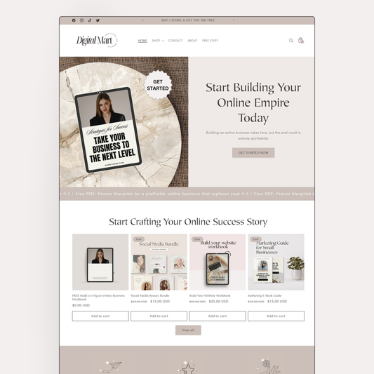 Beige Digital Mart Shopify Theme