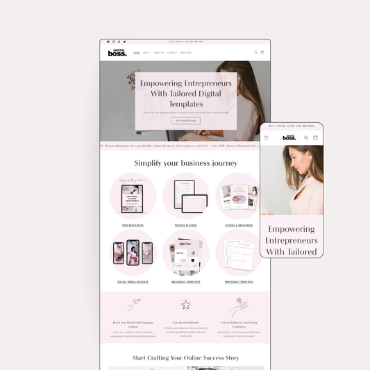 Digital Boss Pink Shopify Theme