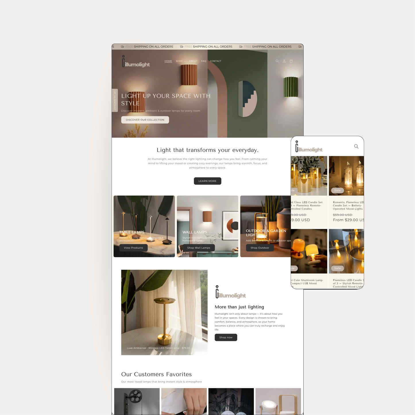 Led Lighting Shopify Store for Sale – Ready-Made (under €500)