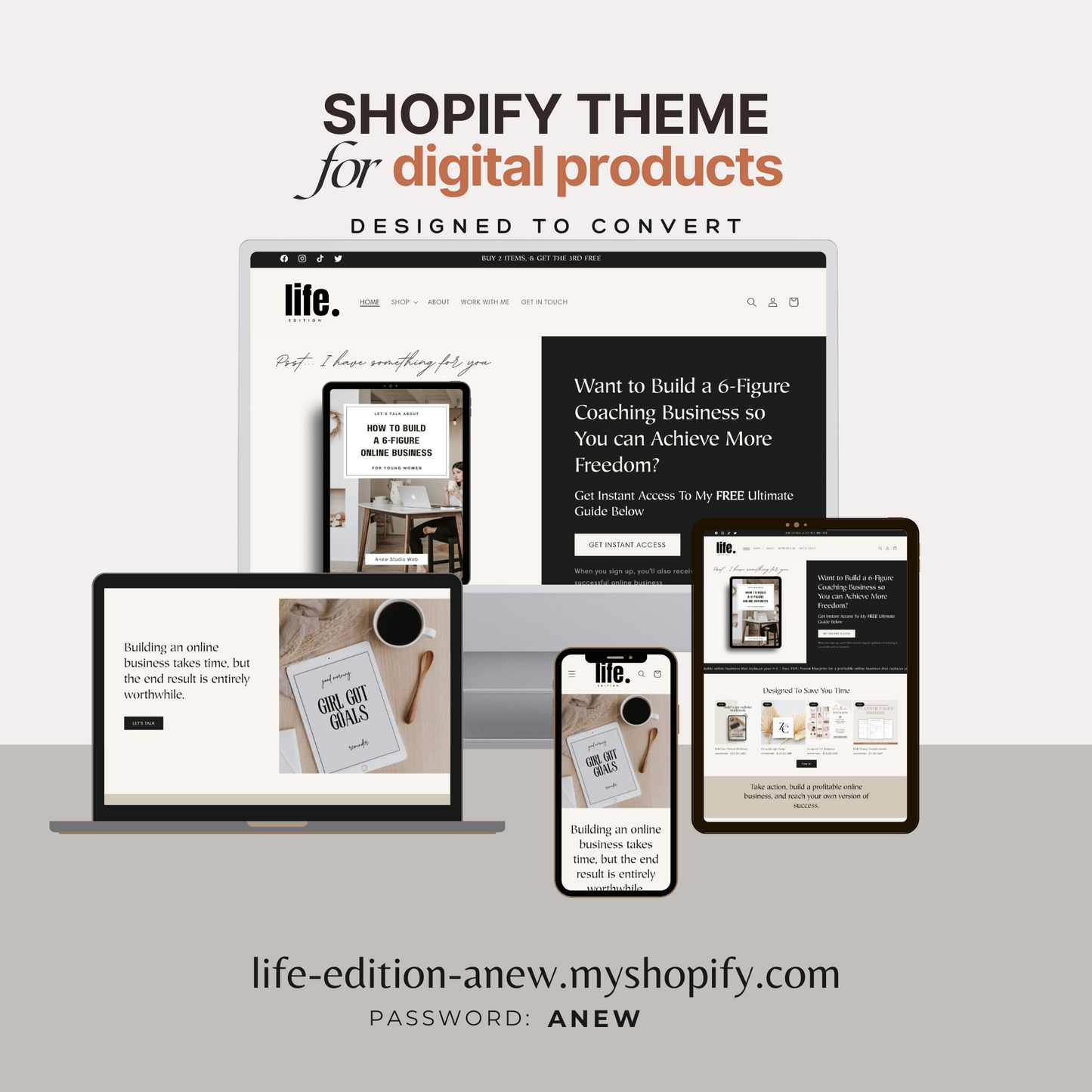 Life Edition Shopify Theme for Digital Entrepreneurs