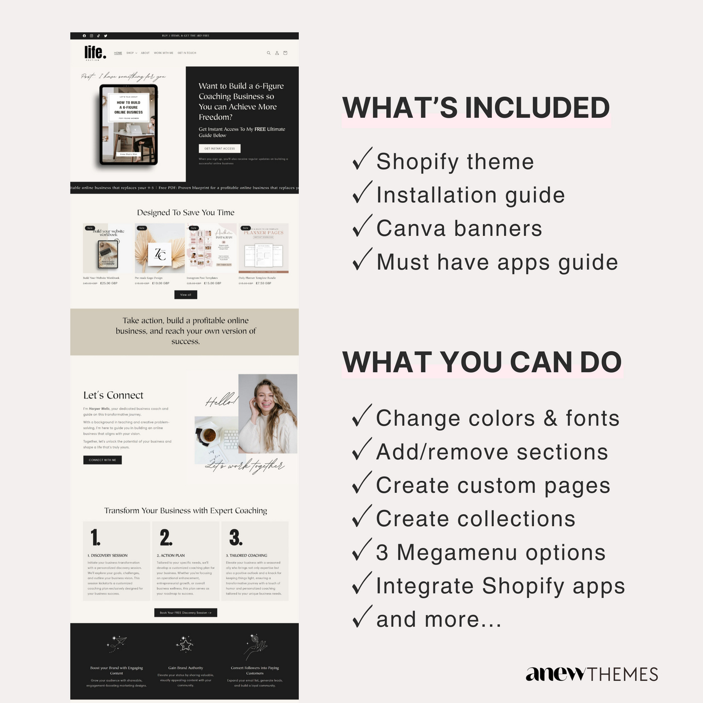 Life Edition Shopify Theme for Digital Entrepreneurs