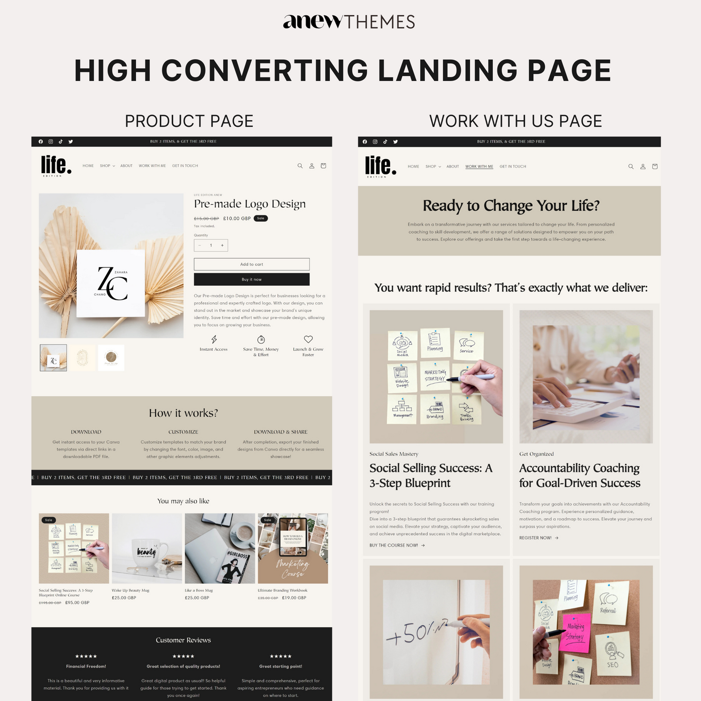 Life Edition Shopify Theme for Digital Entrepreneurs