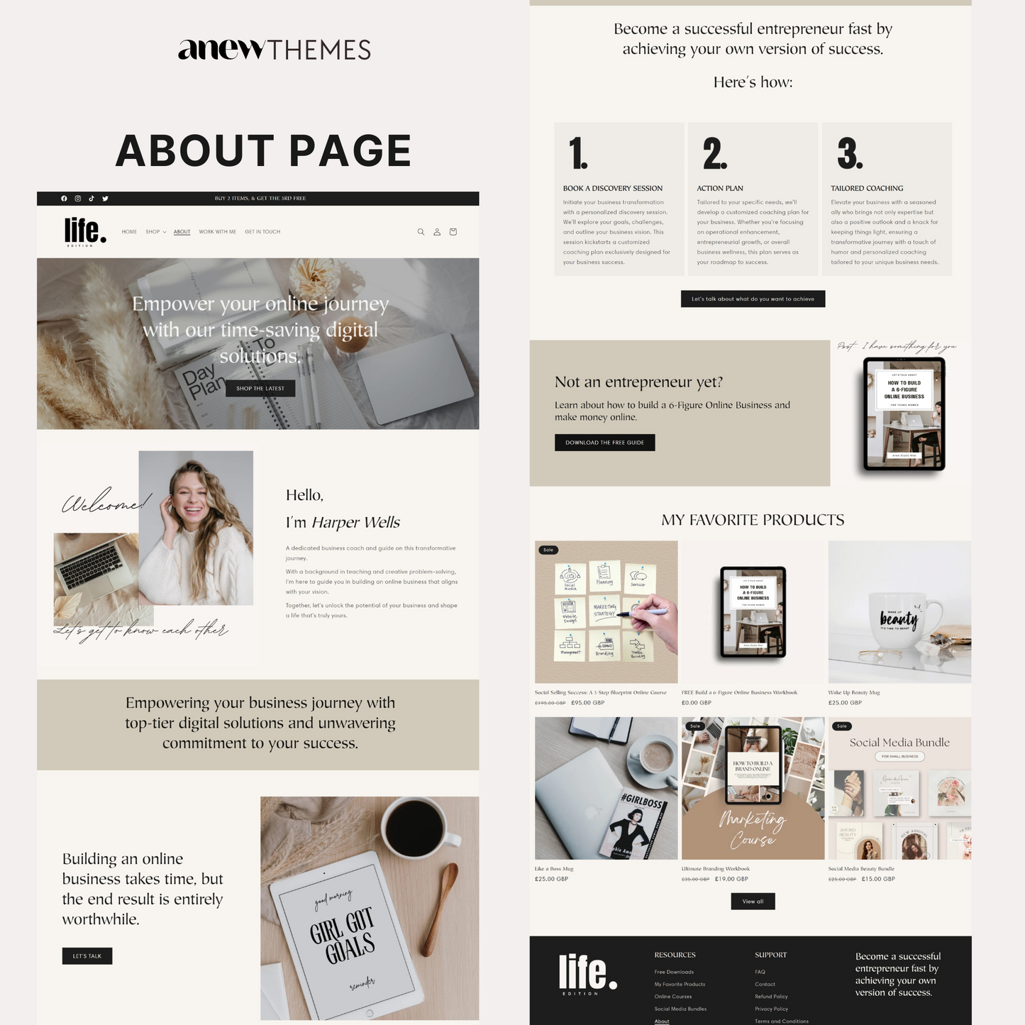 Life Edition Shopify Theme for Digital Entrepreneurs
