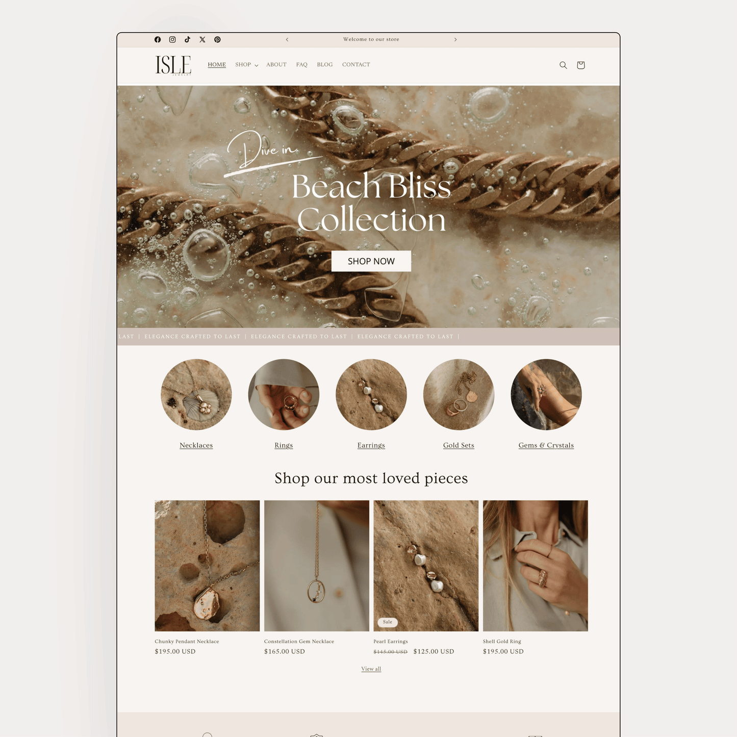 Isle Minimalist Jewelry Shopify Theme