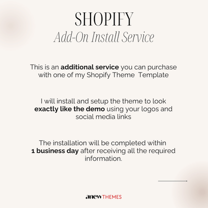 Shopify Demo Theme Installation Service