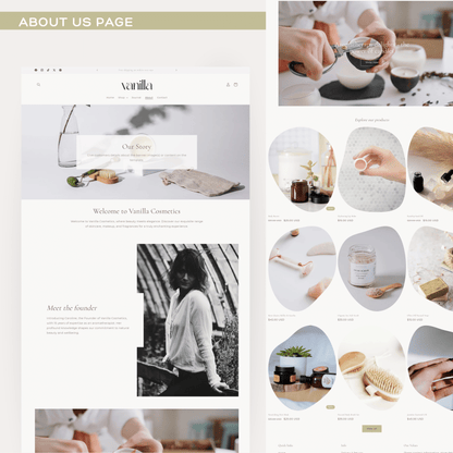 Vanilla Skincare Minimalist Shopify Theme