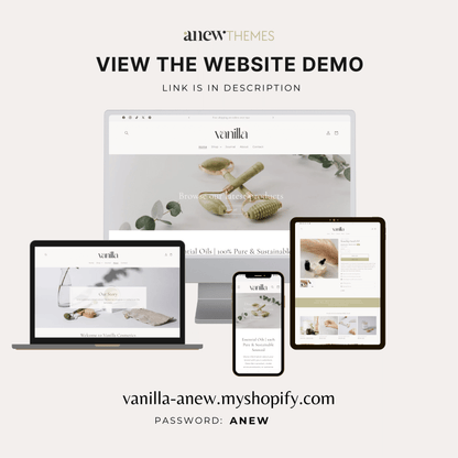 Vanilla Skincare Minimalist Shopify Theme