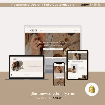 Glint Minimalist Jewelry Shopify Theme