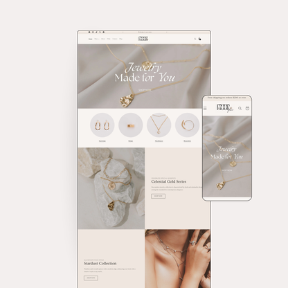 Moonglow Minimalist Jewelry Shopify Theme